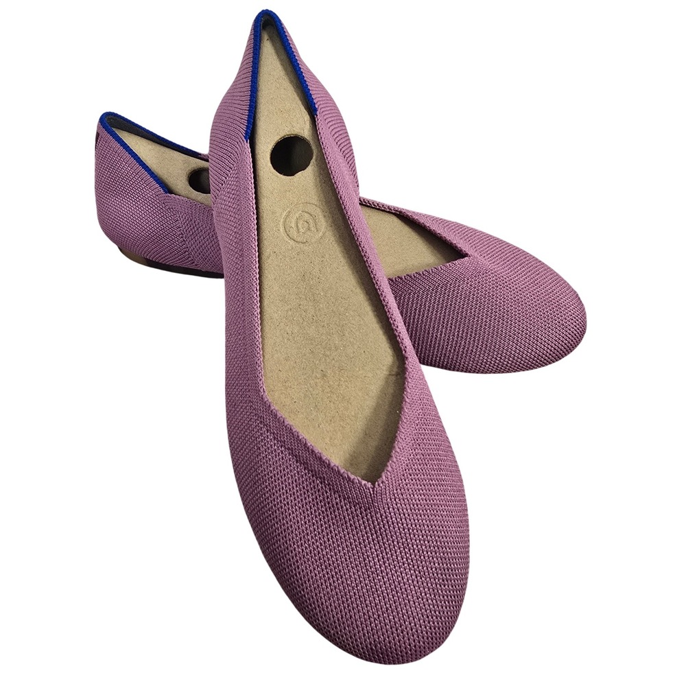 Rothys The Point Orchid Purple Knit Pointed Toe Flats W8.5 C4423A_2/R_2